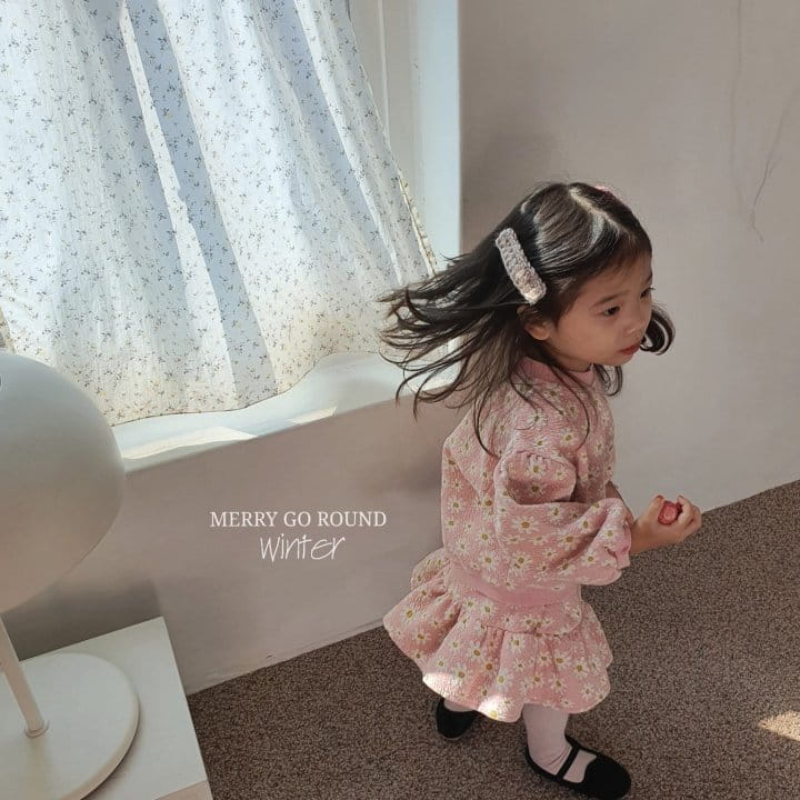 MERRY GO ROUND - Korean Children Fashion - #Kfashion4kids - Flower Top Bottom Set - 4