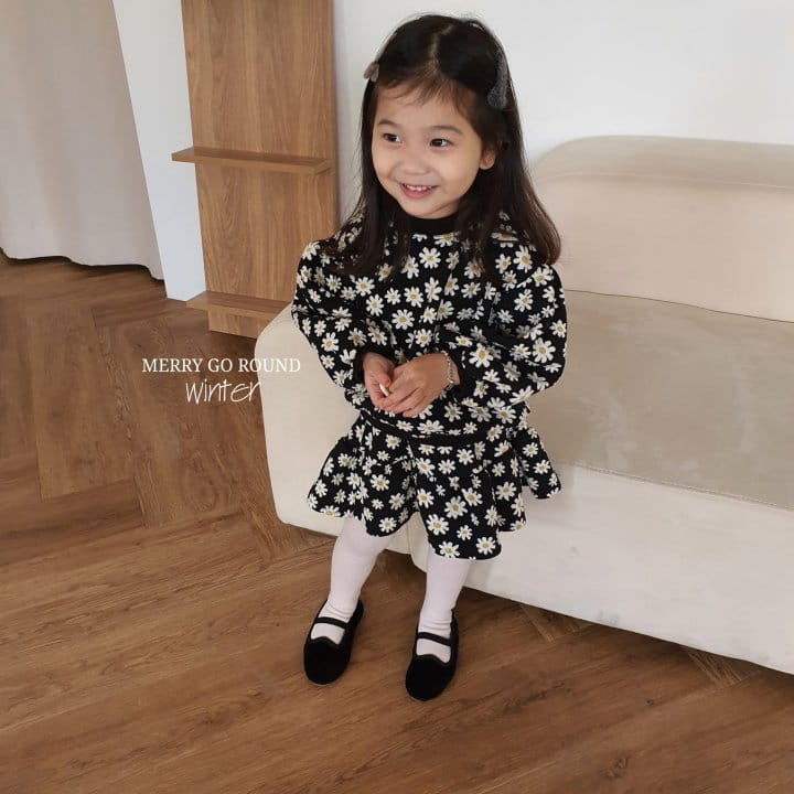 MERRY GO ROUND - Korean Children Fashion - #Kfashion4kids - Flower Top Bottom Set - 8