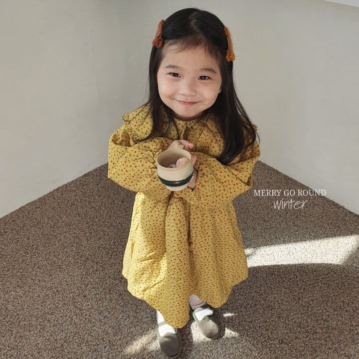 MERRY GO ROUND - Korean Children Fashion - #Kfashion4kids - Small Collar One-piece
