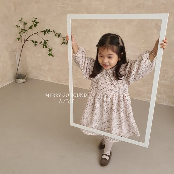 MERRY GO ROUND - Korean Children Fashion - #Kfashion4kids - Small Collar One-piece - 12