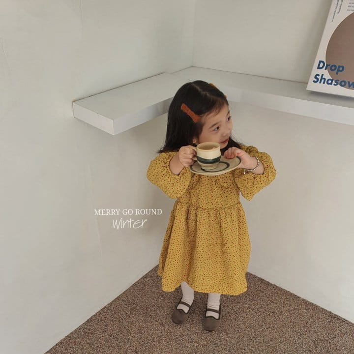 MERRY GO ROUND - Korean Children Fashion - #Kfashion4kids - Small Collar One-piece - 2