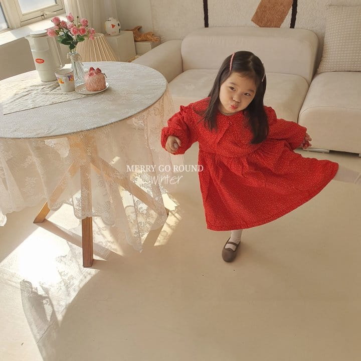 MERRY GO ROUND - Korean Children Fashion - #Kfashion4kids - Small Collar One-piece - 6