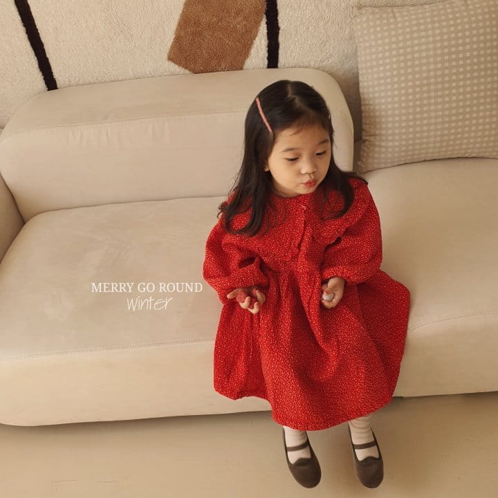 MERRY GO ROUND - Korean Children Fashion - #Kfashion4kids - Small Collar One-piece - 7