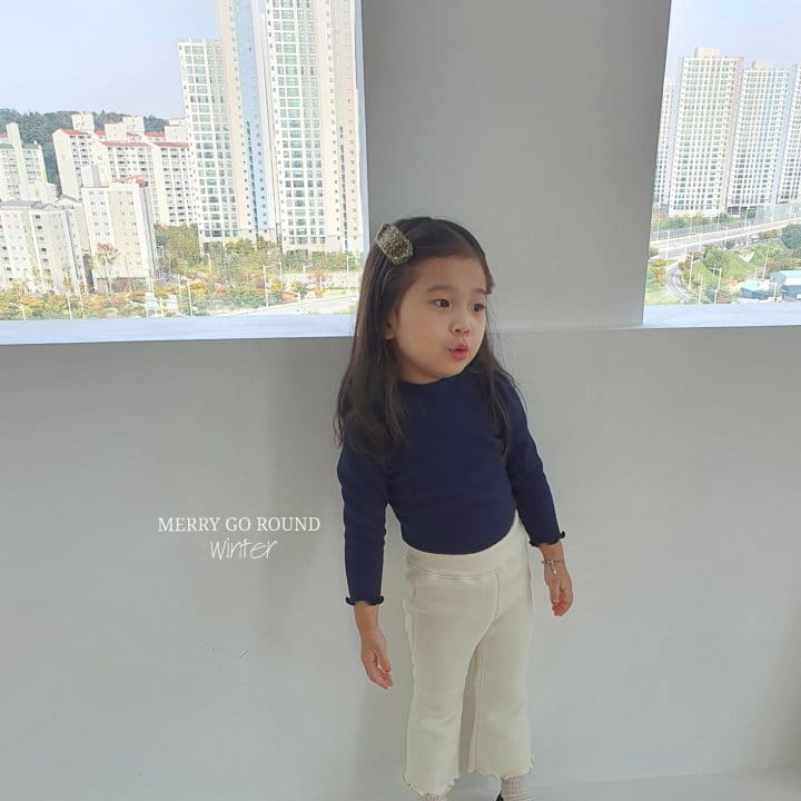 MERRY GO ROUND - Korean Children Fashion - #Kfashion4kids - Rib Shirring Half Turtleneck