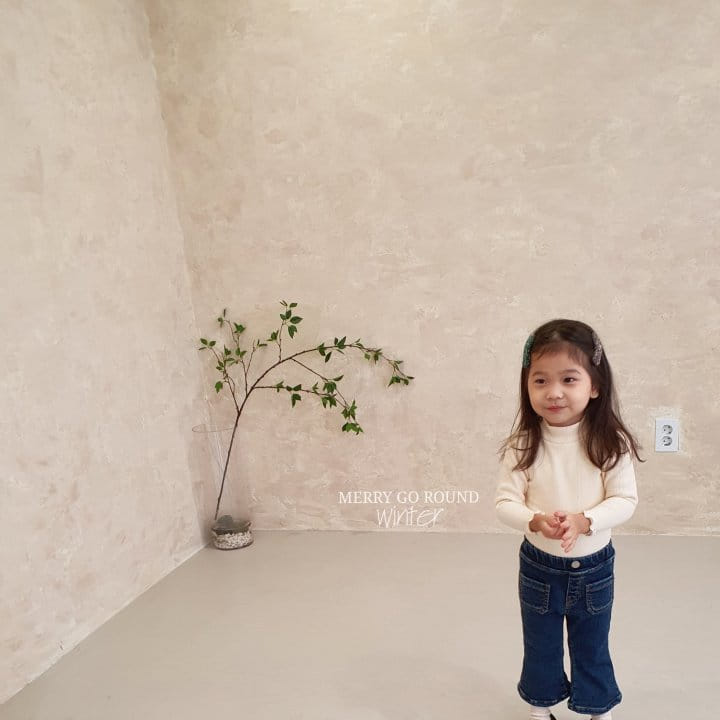 MERRY GO ROUND - Korean Children Fashion - #Kfashion4kids - Rib Shirring Half Turtleneck - 5