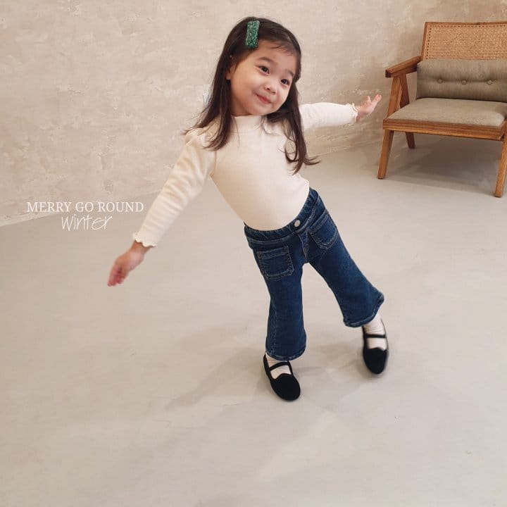 MERRY GO ROUND - Korean Children Fashion - #Kfashion4kids - Rib Shirring Half Turtleneck - 6