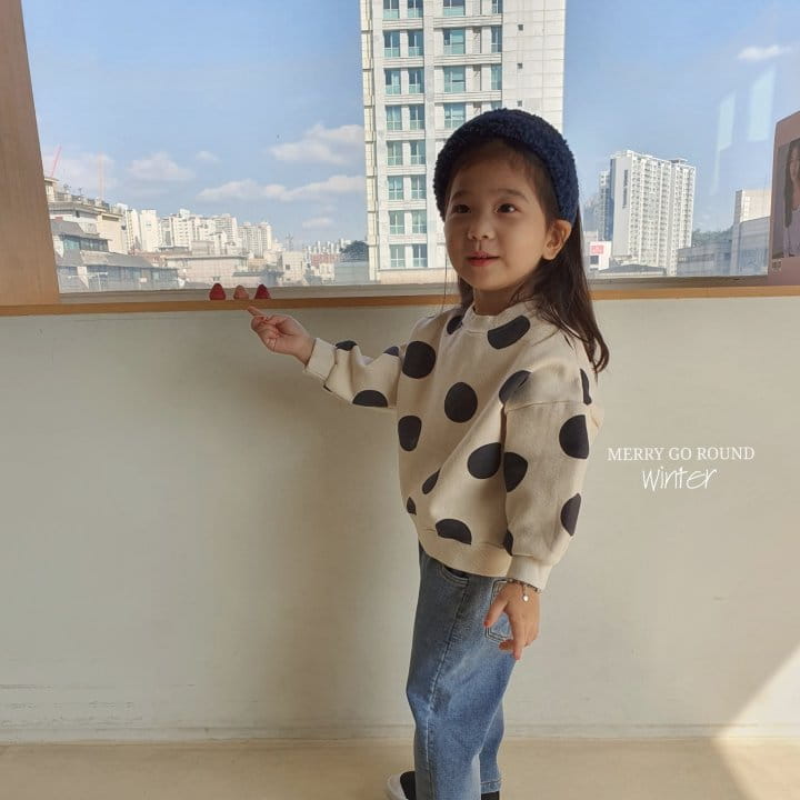 MERRY GO ROUND - Korean Children Fashion - #Kfashion4kids - Dot Sweatshirt - 5