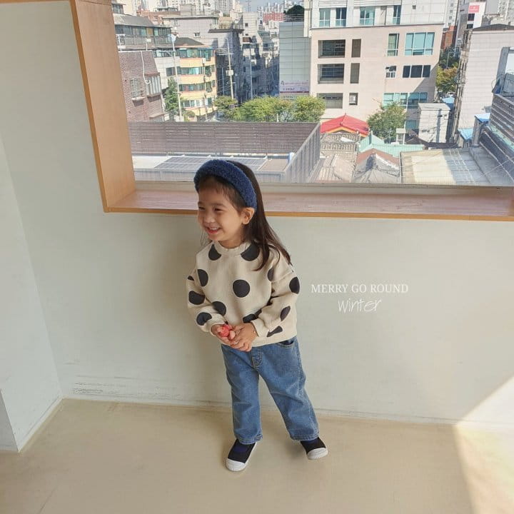 MERRY GO ROUND - Korean Children Fashion - #Kfashion4kids - Dot Sweatshirt - 6