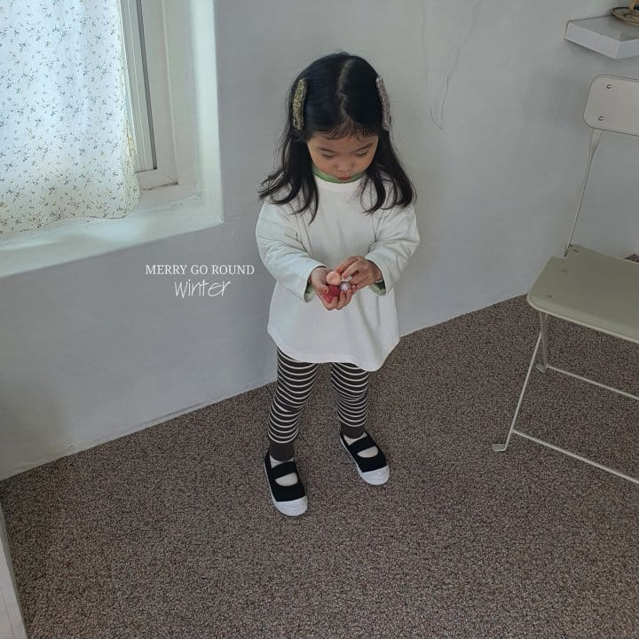 MERRY GO ROUND - Korean Children Fashion - #Kfashion4kids - Peach Box Long Tee - 6