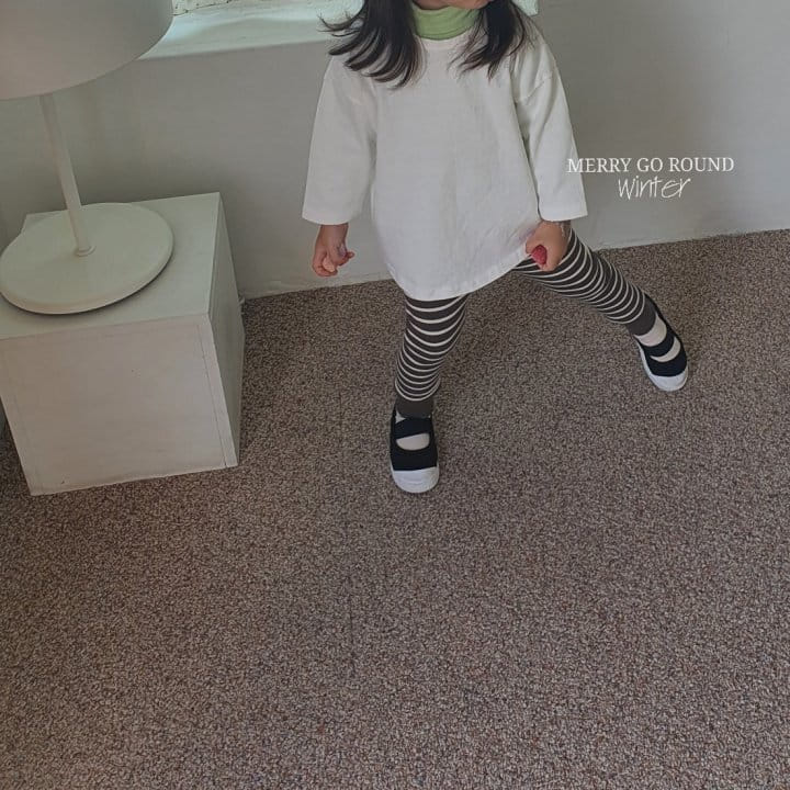 MERRY GO ROUND - Korean Children Fashion - #Kfashion4kids - Peach Box Long Tee - 8