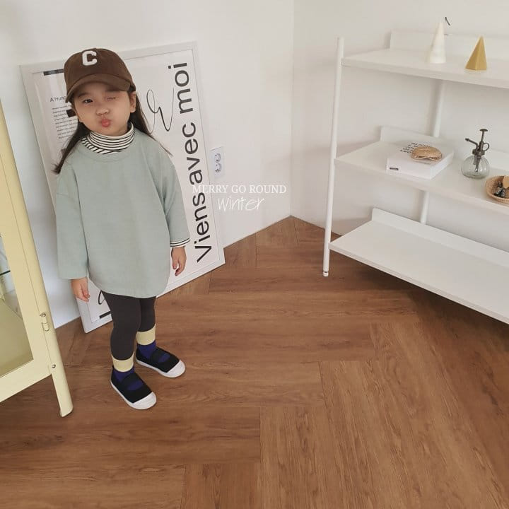 MERRY GO ROUND - Korean Children Fashion - #Kfashion4kids - Peach Box Long Tee - 9