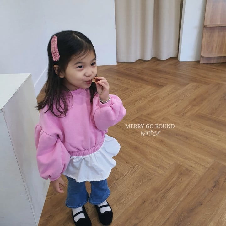 MERRY GO ROUND - Korean Children Fashion - #Kfashion4kids - Frill Sweatshirt