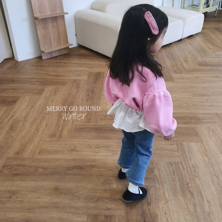 MERRY GO ROUND - Korean Children Fashion - #Kfashion4kids - Frill Sweatshirt - 6
