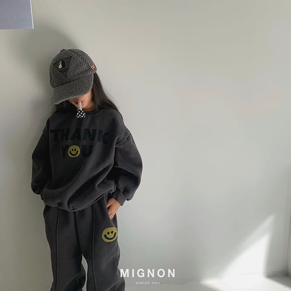 MIGNON - Korean Children Fashion - #Kfashion4kids - Thank You Smile Sweatshirt