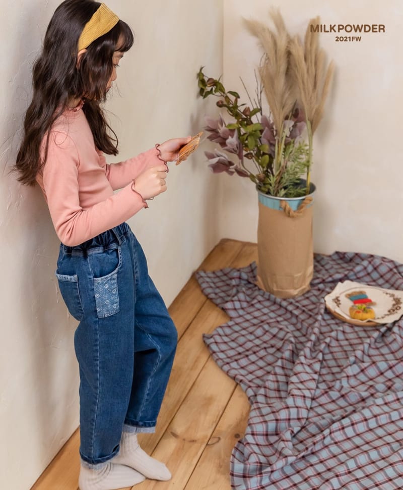 MILK POWDER - Korean Children Fashion - #Kfashion4kids - Patch Jeans - 3