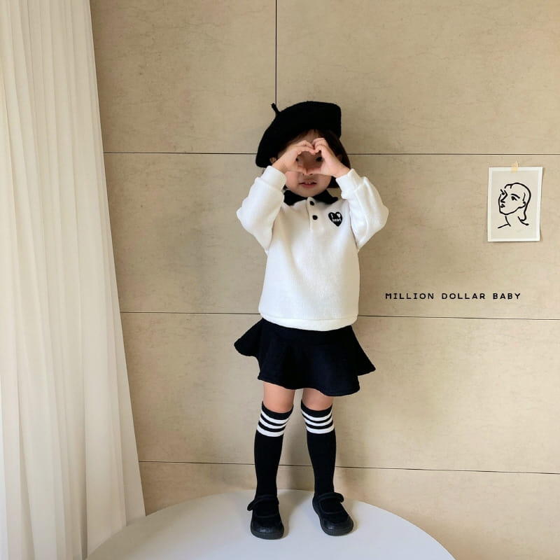 MILLION DOLLAR BABY - Korean Children Fashion - #Kfashion4kids - Love Collar Sweatshirt