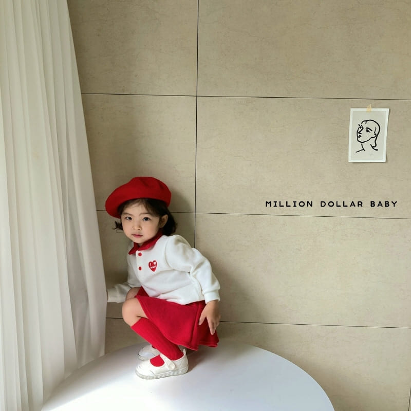 MILLION DOLLAR BABY - Korean Children Fashion - #Kfashion4kids - Love Collar Sweatshirt - 6