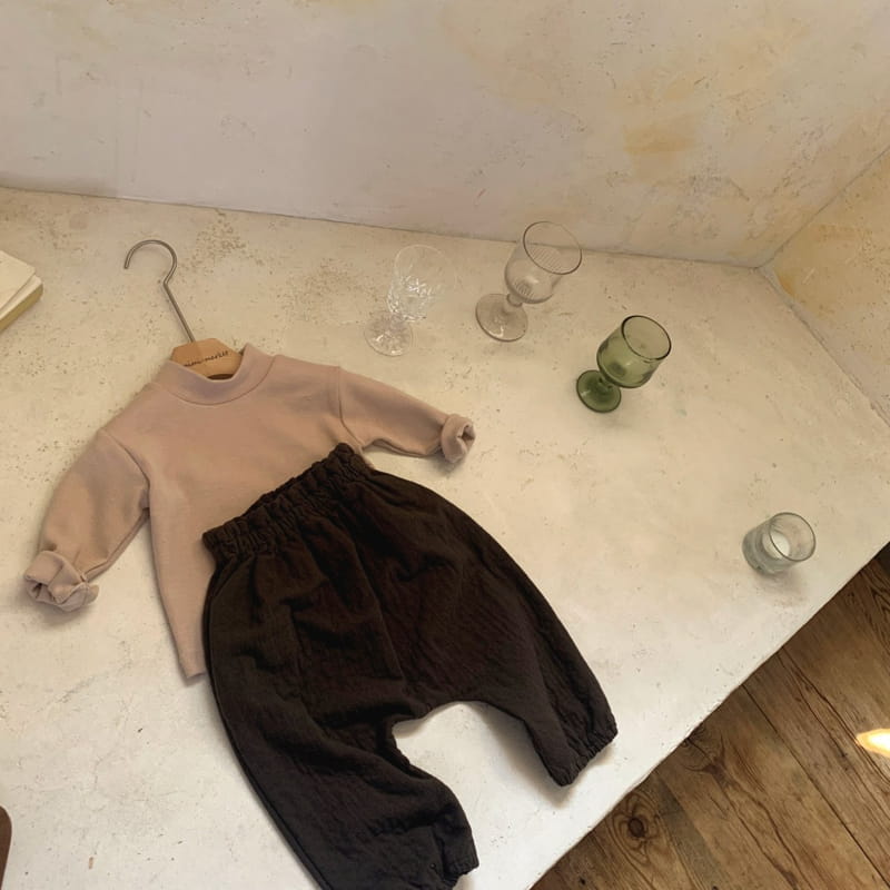 MIMI MARKET - Korean Children Fashion - #Kfashion4kids - Peach Turtleneck Tee - 10