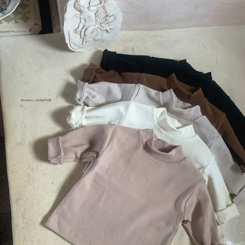 MIMI MARKET - Korean Children Fashion - #Kfashion4kids - Peach Turtleneck Tee - 12