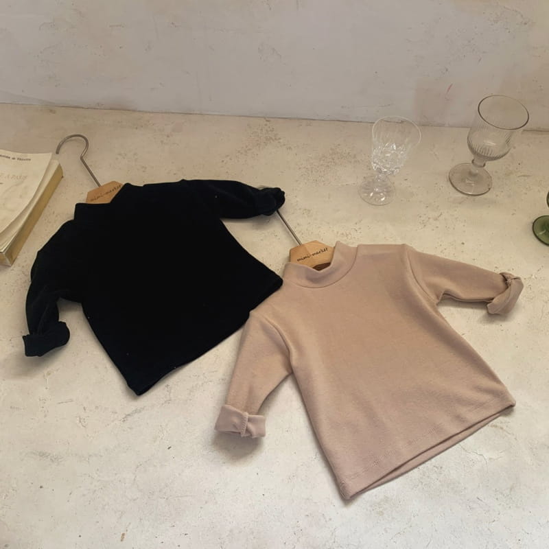 MIMI MARKET - Korean Children Fashion - #Kfashion4kids - Peach Turtleneck Tee - 6