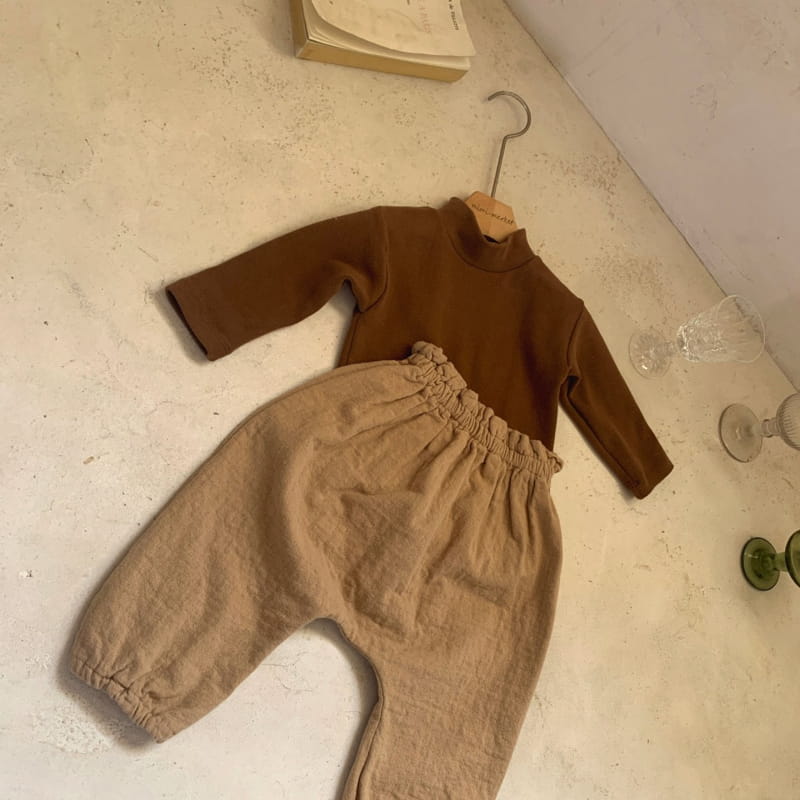 MIMI MARKET - Korean Children Fashion - #Kfashion4kids - Peach Turtleneck Tee - 8