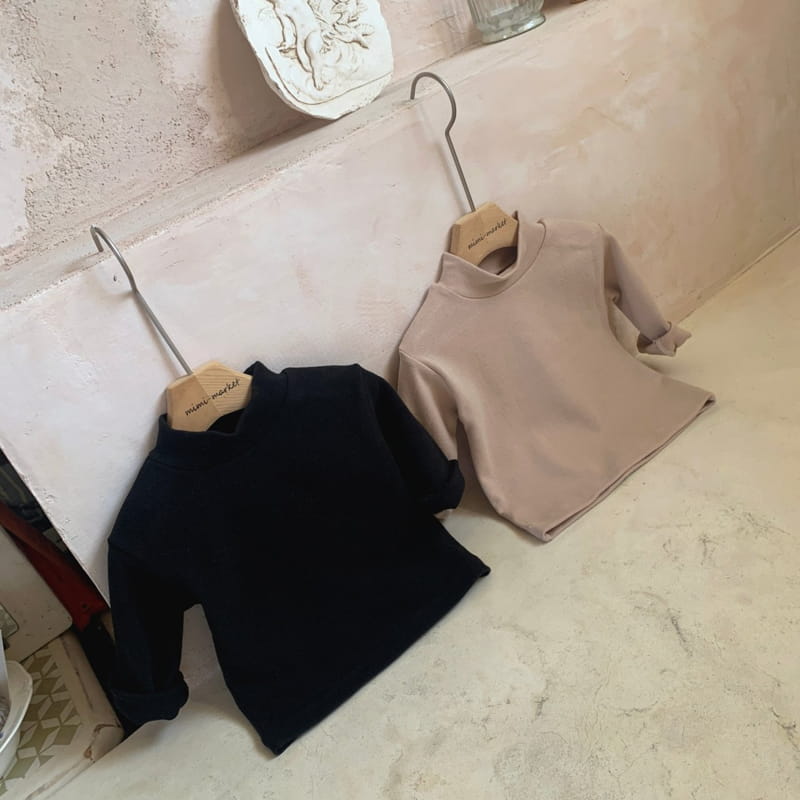 MIMI MARKET - Korean Children Fashion - #Kfashion4kids - Peach Turtleneck Tee - 9