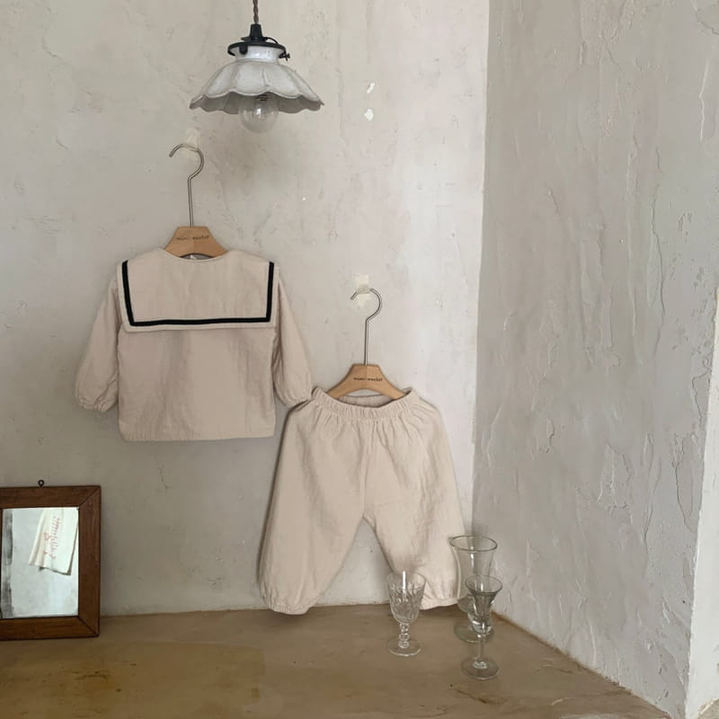 MIMI MARKET - Korean Children Fashion - #Kfashion4kids - Sailor Top Bottom Set - 2
