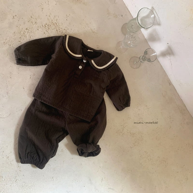 MIMI MARKET - Korean Children Fashion - #Kfashion4kids - Sailor Top Bottom Set - 4