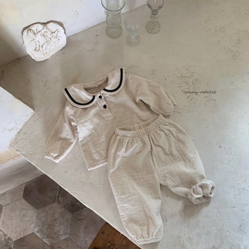 MIMI MARKET - Korean Children Fashion - #Kfashion4kids - Sailor Top Bottom Set - 7