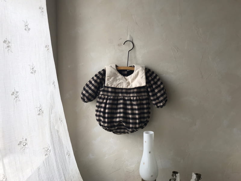 MINI POWDER - Korean Children Fashion - #Kfashion4kids - Check Sailor Bodysuit