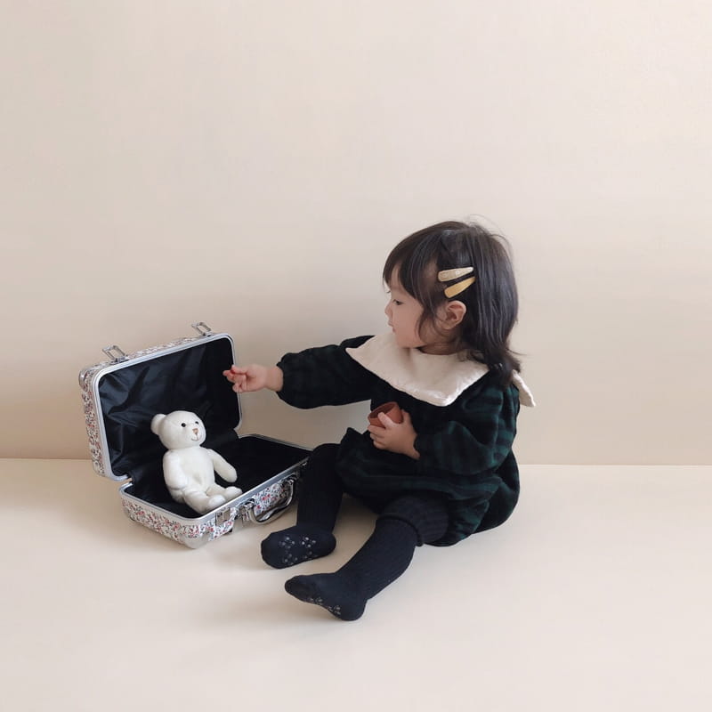 MINI POWDER - Korean Children Fashion - #Kfashion4kids - Check Sailor Bodysuit - 10
