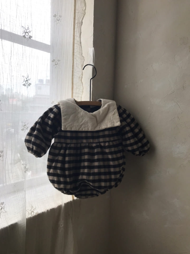 MINI POWDER - Korean Children Fashion - #Kfashion4kids - Check Sailor Bodysuit - 2