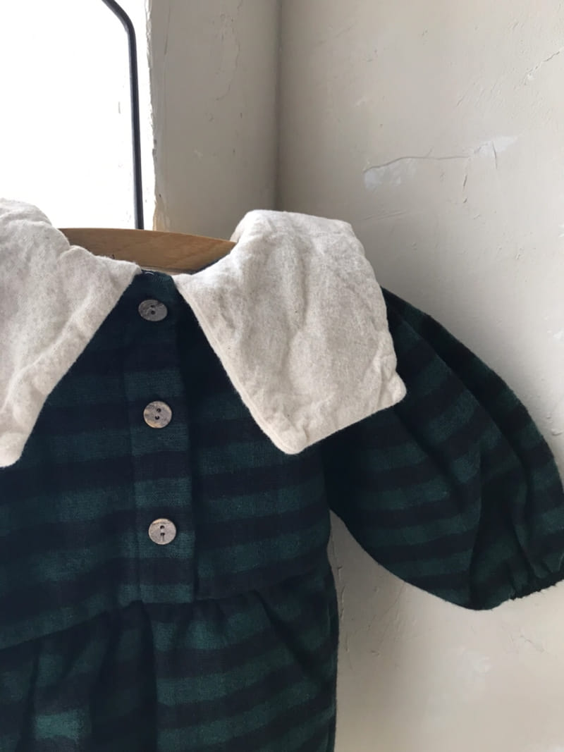MINI POWDER - Korean Children Fashion - #Kfashion4kids - Check Sailor Bodysuit - 5