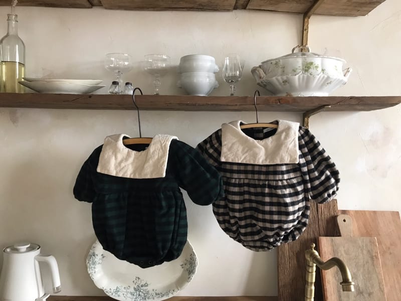 MINI POWDER - Korean Children Fashion - #Kfashion4kids - Check Sailor Bodysuit - 8