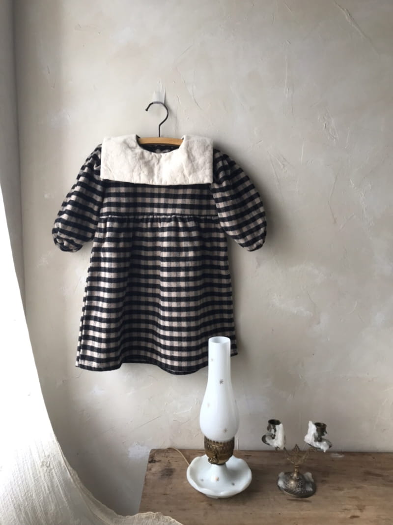 MINI POWDER - Korean Children Fashion - #Kfashion4kids - Check Sailor One-piece