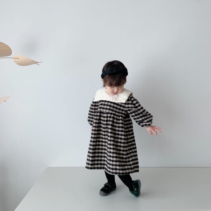 MINI POWDER - Korean Children Fashion - #Kfashion4kids - Check Sailor One-piece - 10