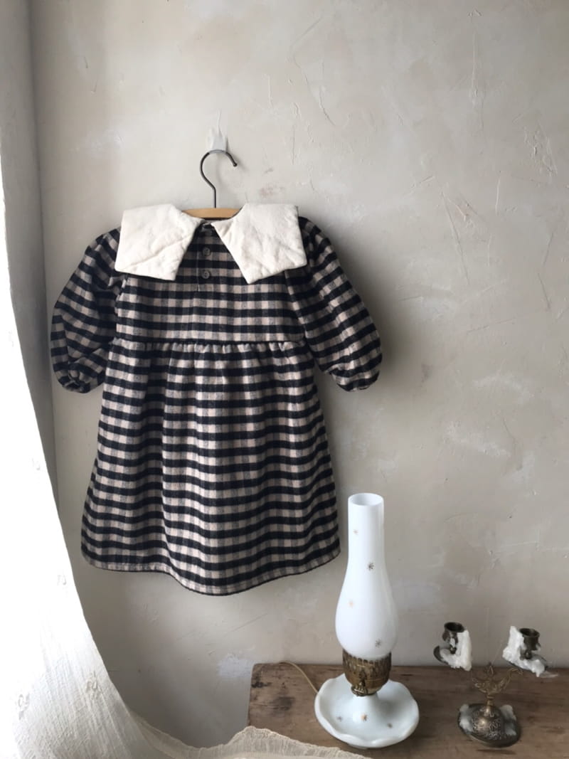MINI POWDER - Korean Children Fashion - #Kfashion4kids - Check Sailor One-piece - 2