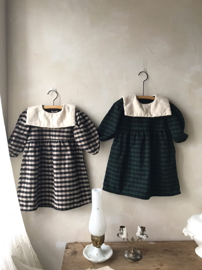 MINI POWDER - Korean Children Fashion - #Kfashion4kids - Check Sailor One-piece - 3