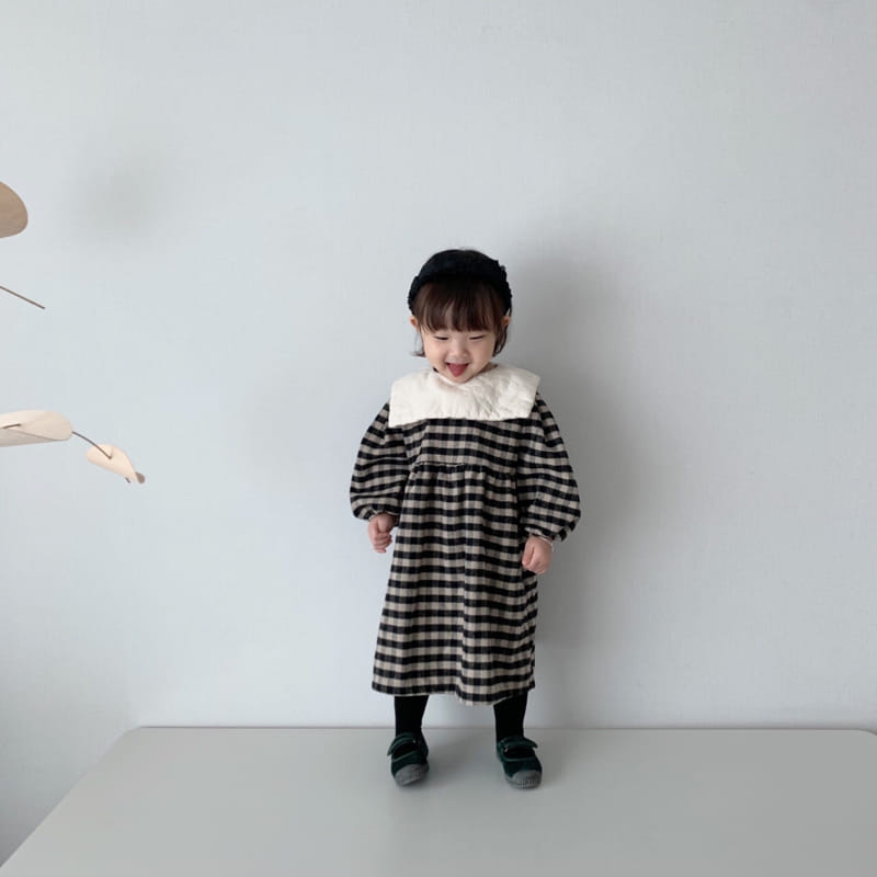 MINI POWDER - Korean Children Fashion - #Kfashion4kids - Check Sailor One-piece - 7