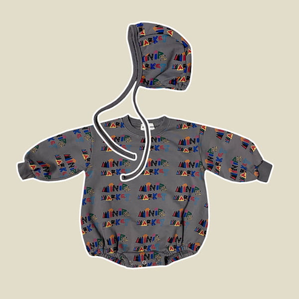 MINI PS MARKET - Korean Children Fashion - #Kfashion4kids - Multi Mini Bebe Bodysuit with Bonnet - 3
