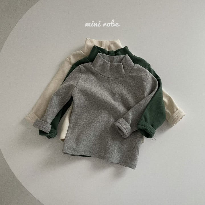 MINI ROBE - Korean Children Fashion - #Kfashion4kids - Daily Turtleneck Basic Tee