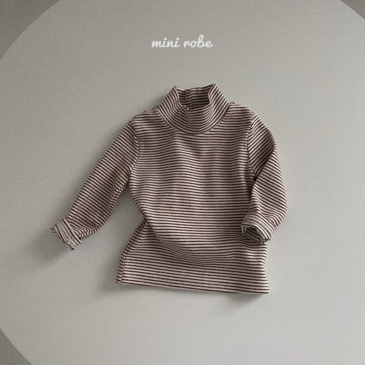 MINI ROBE - Korean Children Fashion - #Kfashion4kids - Daily Turtleneck Stripes Tee - 4