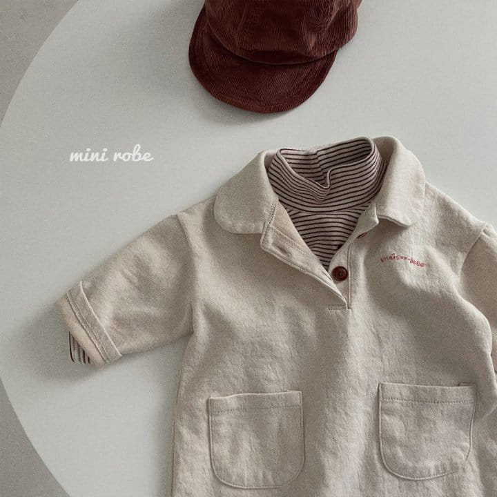 MINI ROBE - Korean Children Fashion - #Kfashion4kids - Daily Turtleneck Stripes Tee - 7