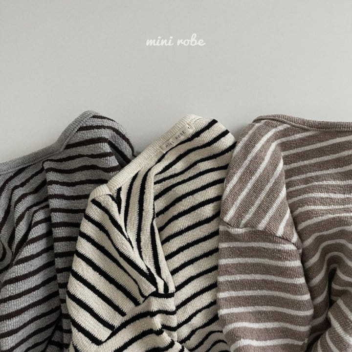MINI ROBE - Korean Children Fashion - #Kfashion4kids - Stripes Wendy Tee