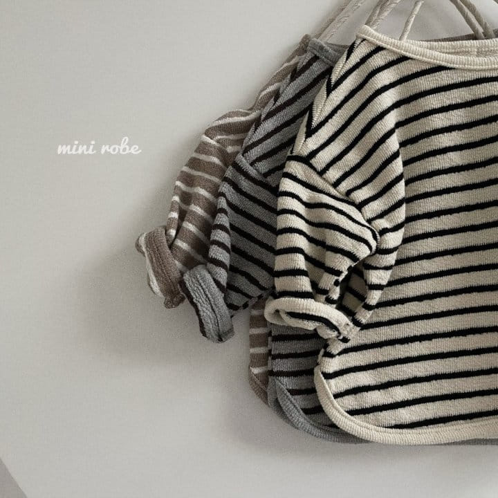MINI ROBE - Korean Children Fashion - #Kfashion4kids - Stripes Wendy Tee - 3