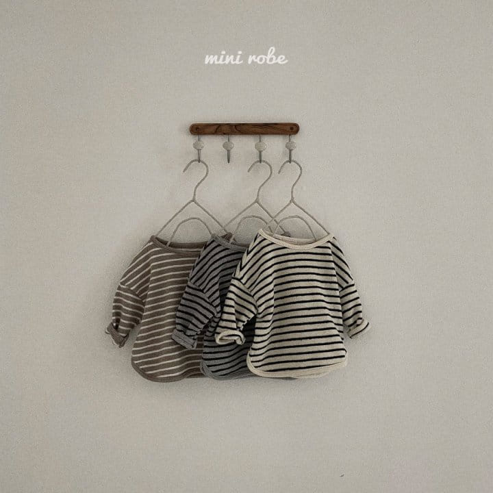 MINI ROBE - Korean Children Fashion - #Kfashion4kids - Stripes Wendy Tee - 4