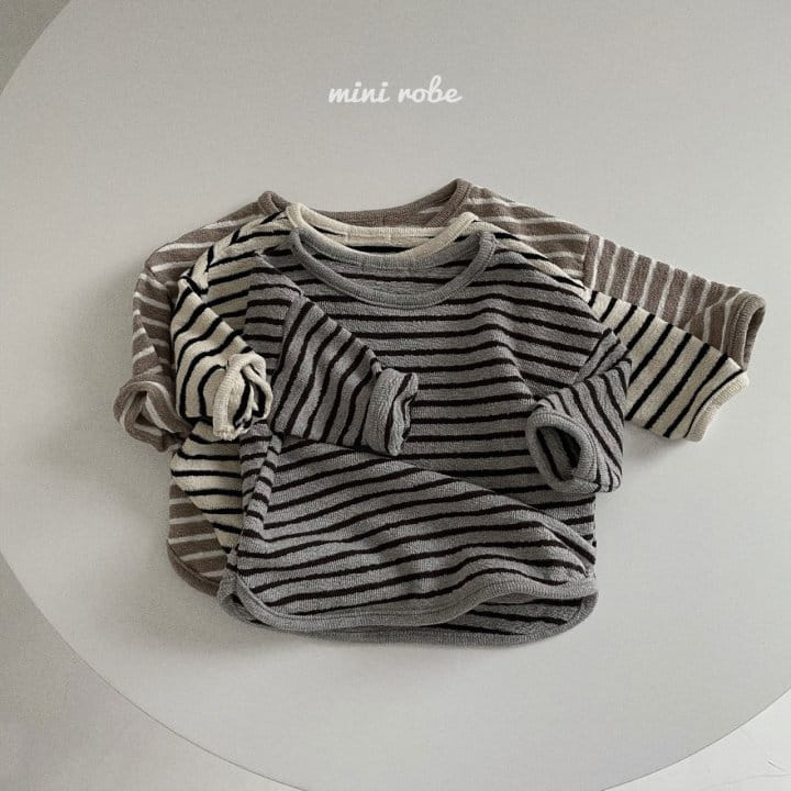 MINI ROBE - Korean Children Fashion - #Kfashion4kids - Stripes Wendy Tee - 5