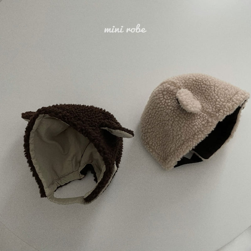 MINI ROBE - Korean Children Fashion - #Kfashion4kids - Fleece Bear Hat - 3