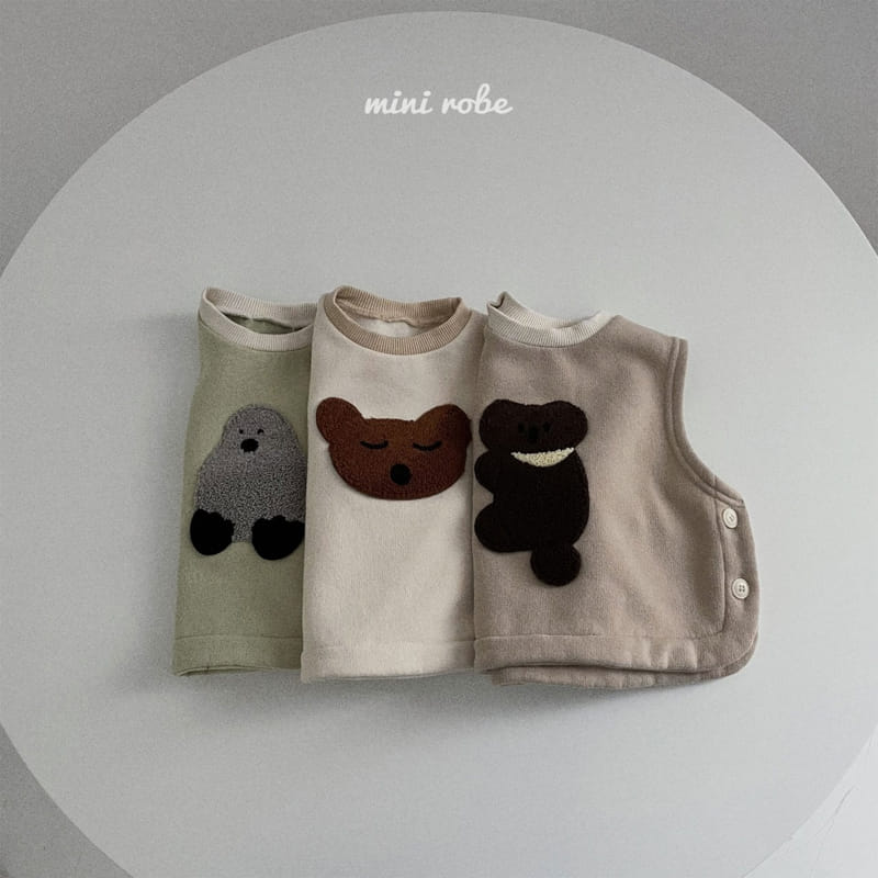 MINI ROBE - Korean Children Fashion - #Kfashion4kids - Bear Vest - 3