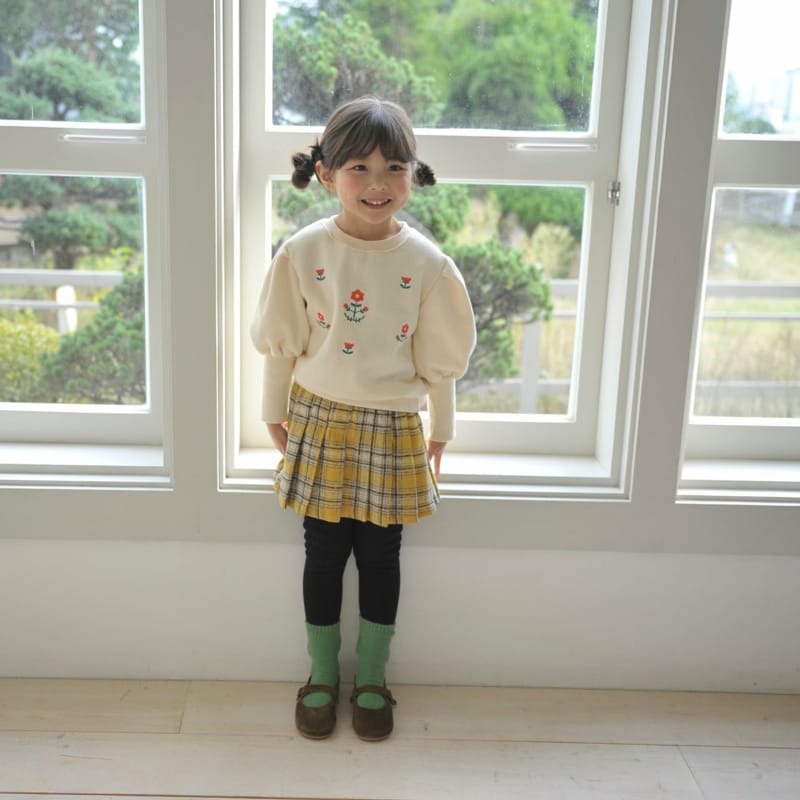 MOMO ANN - Korean Children Fashion - #Kfashion4kids - Check Wrinkle Skirt Leggings - 10